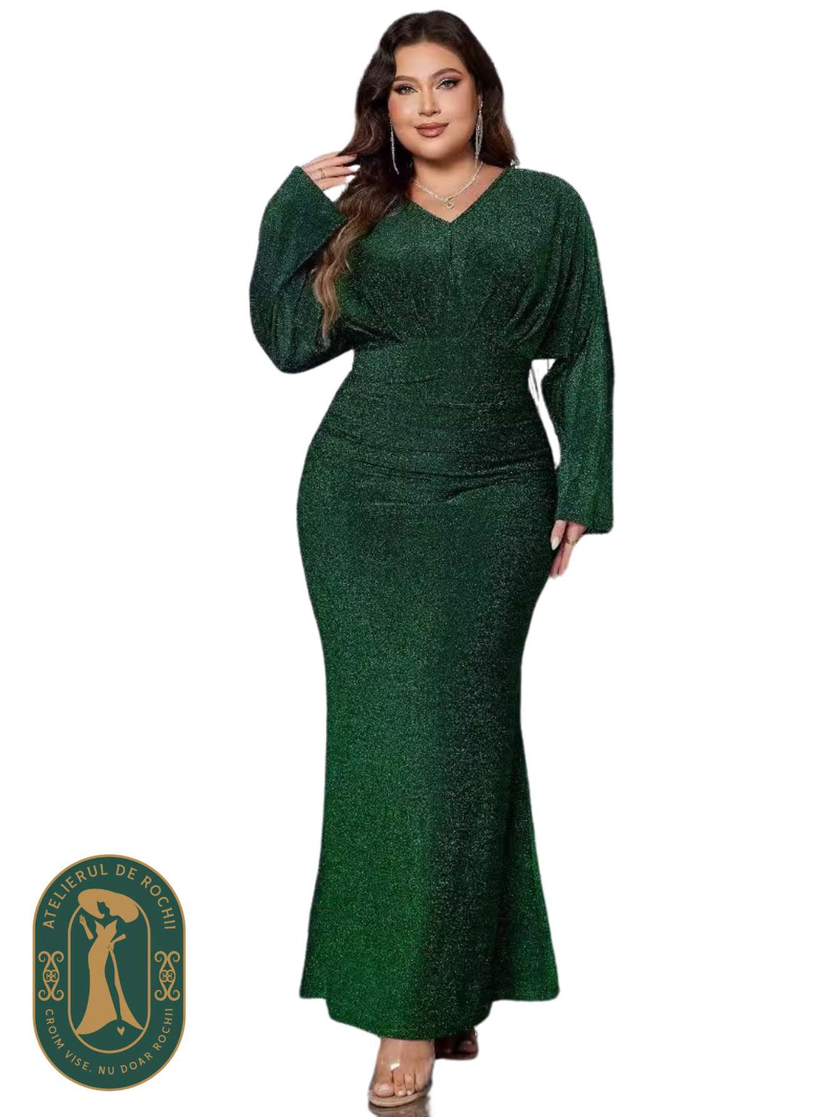 Rochie Carmella verde - model AR40