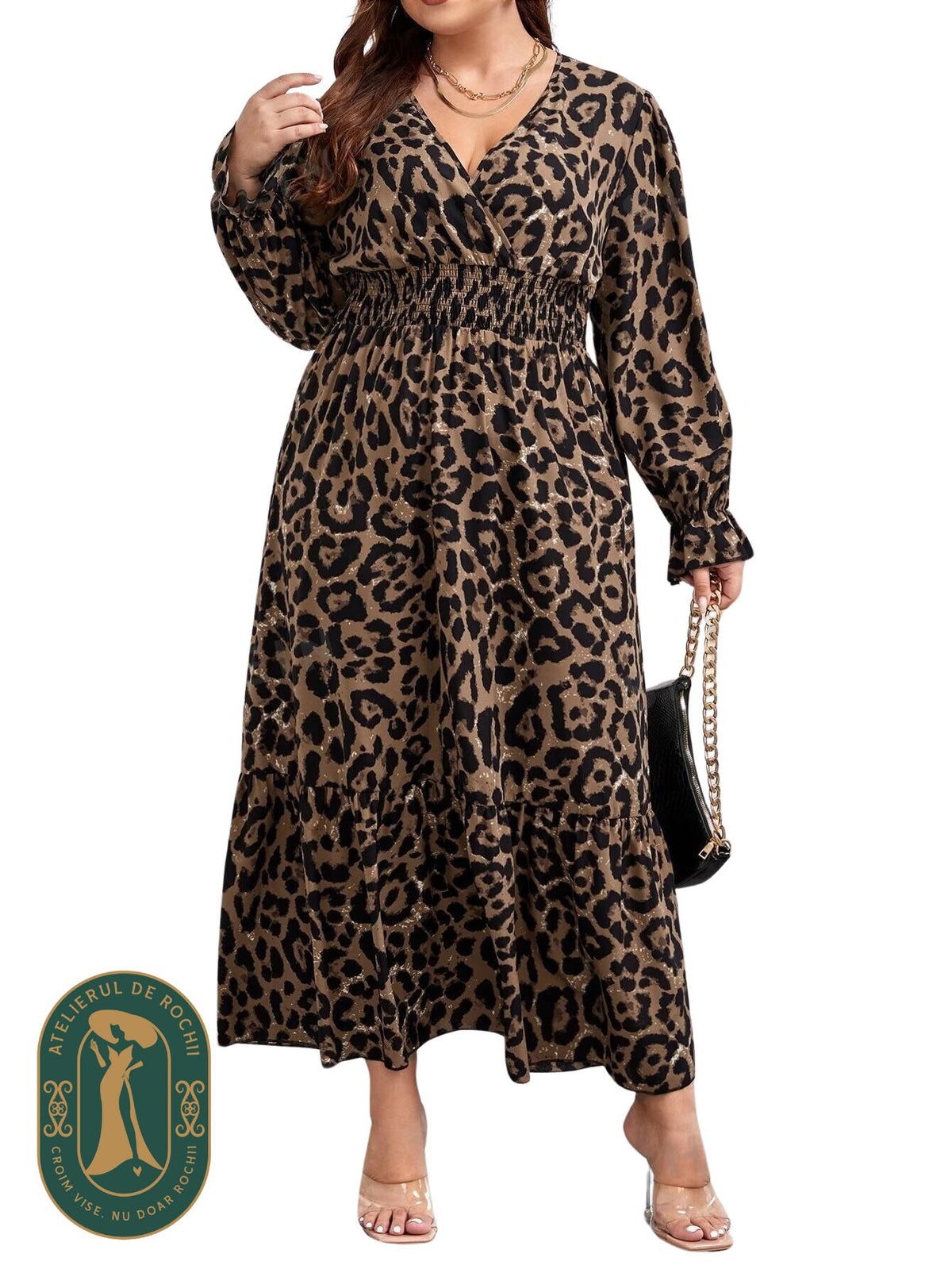 Rochie Sabrina leopard - model AR36