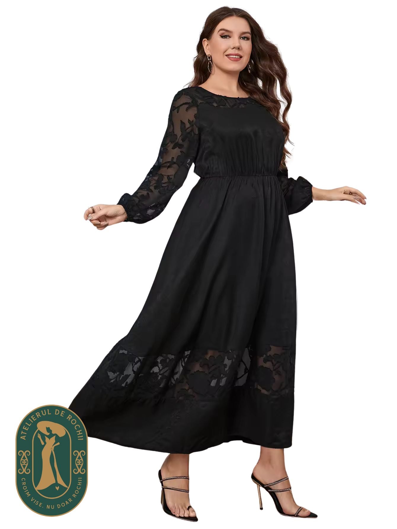 Rochie Flora neagra - model AR31