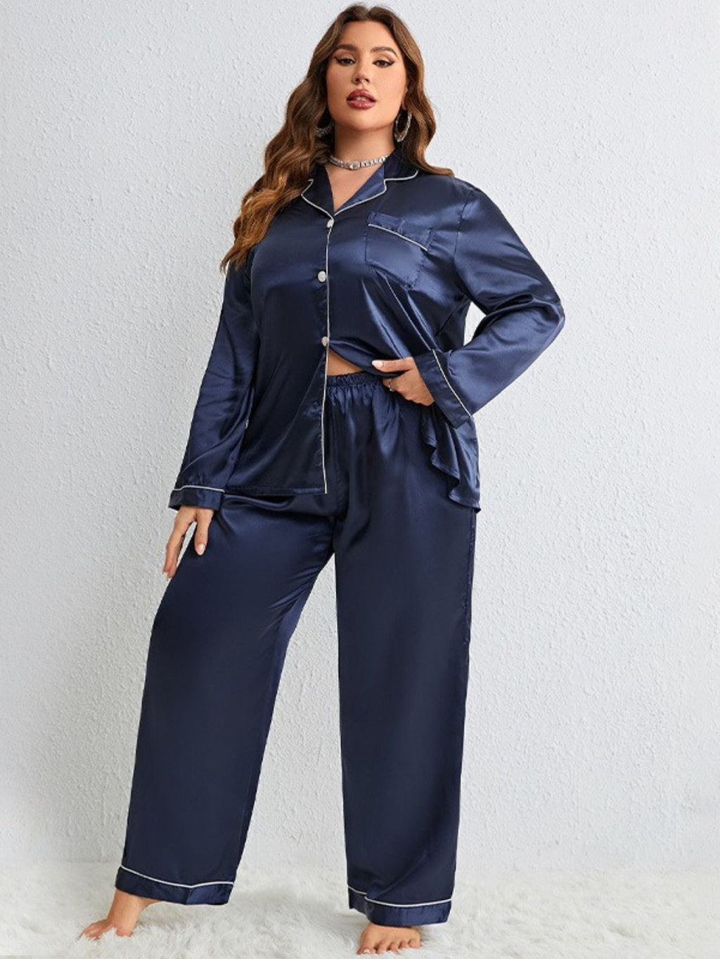 Pijama Deanna - model cu nasturi