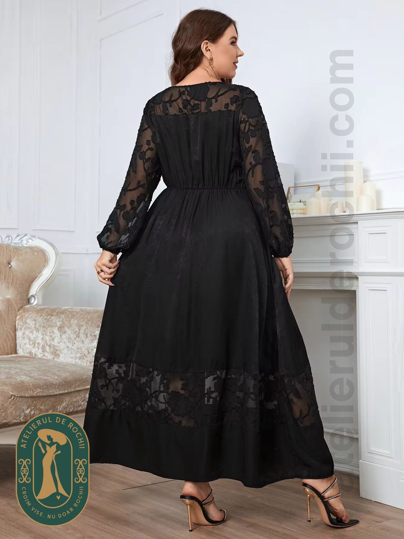 Rochie Flora neagra - model AR31