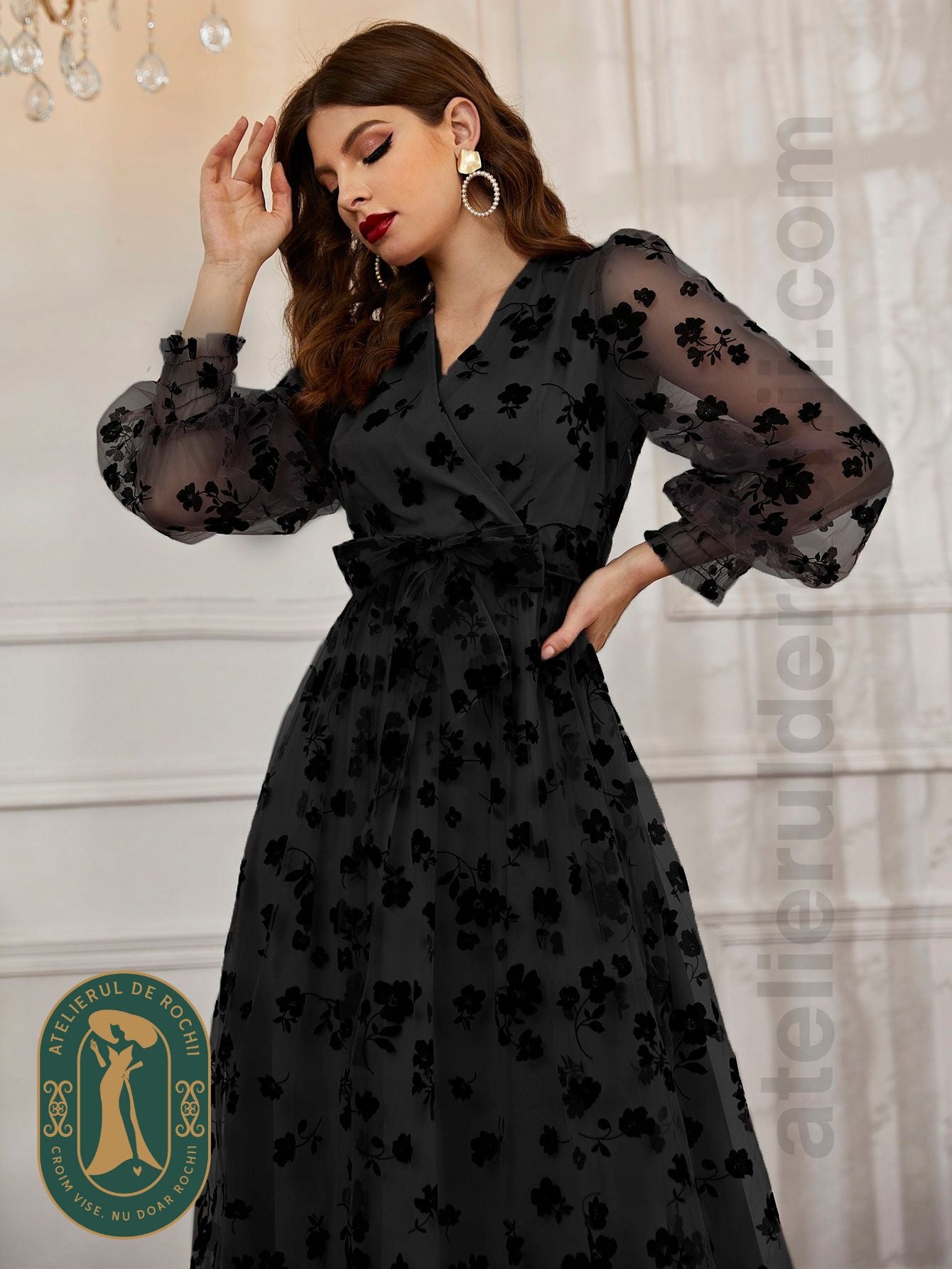 Rochie Janette neagra - model AR18